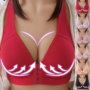 Large Size Bras For Women Push Up Bra Sexy Underwears Brassiere Wireless Bralette Front Buckle Anti-sag Bra Brasieres para mujer