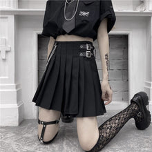 Load image into Gallery viewer, Large Size Gray Pleated Skirt for Plump Girls Autumn Skirt Women&#39;s High Waist Skirt Irregularly Slimming A- line Skirt