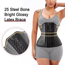 Load image into Gallery viewer, Latex Waist Trainer Corset Slimming Sheath Flat Belly Shapewear Women Body Shaper Modeling Strap Reductive Girdle 25 Steel Bones