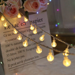 Led Garland String Lights Gypsophila Bubble Ball Lamp Holiday Lighting Battery USB Power Indoor For Christmas Wedding Decoration