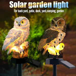 Led Solar Power Outdoor Garden Waterproof Owl Stake Lawn Light Exterior Night Lights Owl Shape Solar Powered Energia Lamp