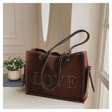 Load image into Gallery viewer, Leftside inverno designer de luxo moda feminina alta capacidade sacos ombro corrente couro do plutônio tote bolsas para fem