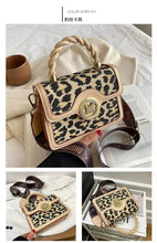 Load image into Gallery viewer, Leopard print small bag ladies new trend fashion one-shoulder diagonal autumn and winter portable small square bag