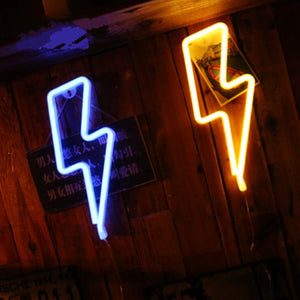 Lightning Shaped Night Lamp LED Household Festival Creative Hanging Ornaments USB Battery Case Dual Purpose 4.5V Night Light