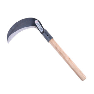 Lightweight Gardening Grass Sickle knife Manganese Steel Sharp Long Handle Hand Sickle Hand Scythe for Weeding Garden Tool