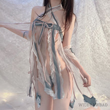 Load image into Gallery viewer, Lingerie Set Sexy Fantasy Lingerie Couple Sex Clothing Hanging Neck Mesh Classical Hanfu Cosplay Uniform See Through Hot Dress