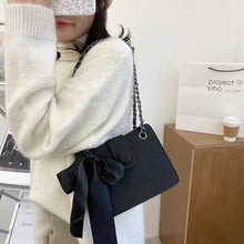 Load image into Gallery viewer, Lingge chain pequeno quadrado saco na moda bordado thread crossbody estilo ocidental um ombro axila saco