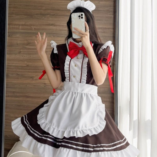 Lolita Maid Costume Sexy Anime Cartoon Cosplay Uniform Party Stage Princess Dress Lingerie Big Bow Gothic Lolita Kawaii Clothing