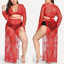 Load image into Gallery viewer, Long Sleepshirts Fashion Gowns Lace Sexy Sleepwear Lingerie Plus Size Nightgown Night Dress Womens Clothing Big size For Sex