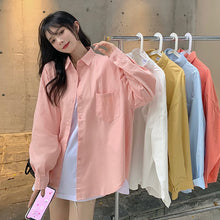 Load image into Gallery viewer, Long Sleeve Shirt Coat Women&#39;s Design Sense Minority Spring And Autumn 2021 New Korean And Versatile Pink Top