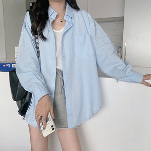 Long Sleeve Shirt Coat Women's Design Sense Minority Spring And Autumn 2021 New Korean And Versatile Pink Top