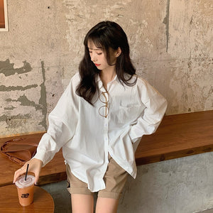 Long Sleeve Shirt Coat Women's Design Sense Minority Spring And Autumn 2021 New Korean And Versatile Pink Top