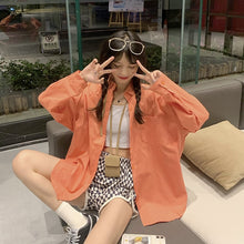 Load image into Gallery viewer, Long Sleeve Shirt Coat Women&#39;s Design Sense Minority Spring And Autumn 2021 New Korean And Versatile Pink Top