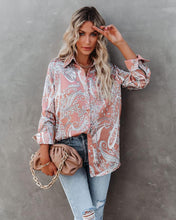 Load image into Gallery viewer, Long Sleeve Women Blouses 2021 Plus Size Turn-down Collar Blouse Shirt Casual Tops Elegant Work Wear Printed Shirts