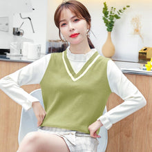 Load image into Gallery viewer, Loose Outer Wear 2021 New Autumn/winter Women&#39;s Bottoming Shirt Japanese Pullover Fake Two-piece Sweater