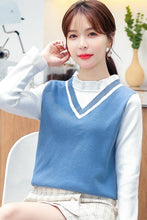 Load image into Gallery viewer, Loose Outer Wear 2021 New Autumn/winter Women&#39;s Bottoming Shirt Japanese Pullover Fake Two-piece Sweater