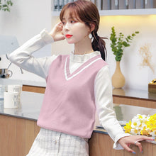 Load image into Gallery viewer, Loose Outer Wear 2021 New Autumn/winter Women&#39;s Bottoming Shirt Japanese Pullover Fake Two-piece Sweater