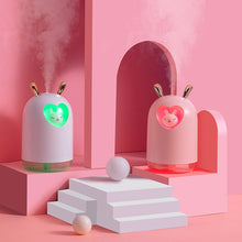 Load image into Gallery viewer, Lovely Rabbit air Humidifier 300ML Cute Pet Ultrasonic Cool Mist Aroma Oil Diffuser Romantic Color LED Lamp USB Humidificador