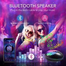 Load image into Gallery viewer, Lucky Stone Ocean Wave Projector Night Light Lamp Bluetooth Music Player Remote Control Colorful Led Projection Nightlight