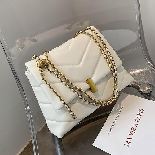 Luxury Designer Chains Crossbody Bags For Women  Fashion Diamond Lattice Shoulder Bags 2020New Soft Women Messenger Bags Totes
