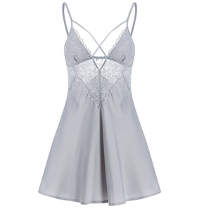 Luxury Pajamas for Women Women Silk Sleepwear Set Summer Thin Lace Hot Temptation Strap Sleep Tops with Panty Solid V-Neck