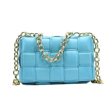 Load image into Gallery viewer, Luxury Women&#39;s Shoulder Bags Weave Leather Flap Bag For Women 2020 New Brand Designer Handbags Thick Chain Crossbody Bags Female