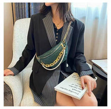 Load image into Gallery viewer, Luxury belt bag ladies new trend fashion messenger shoulder rhombic chain female bag