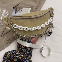 Load image into Gallery viewer, Luxury female bag  Western style waist bag chain solid color one-shoulder messenger female bag