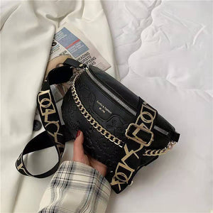 Luxury handbags 2021 new one-shoulder messenger embossed chain waist bag chest bag