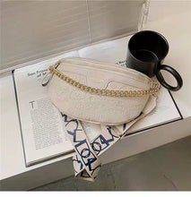 Load image into Gallery viewer, Luxury handbags 2021 new one-shoulder messenger embossed chain waist bag chest bag