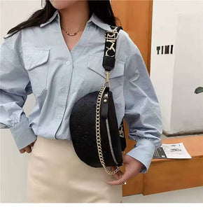 Luxury handbags 2021 new one-shoulder messenger embossed chain waist bag chest bag