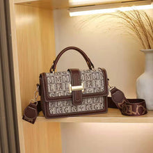 Load image into Gallery viewer, Luxury high design female bag 2022 new retro fashion letter hit color portable small square bag shoulder messenger bag