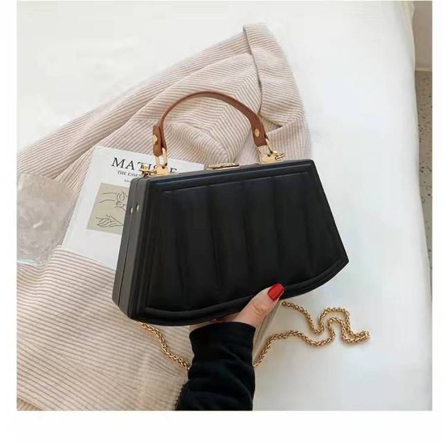 Luxury high-end design brand new fashion texture box casual chain single shoulder messenger bag