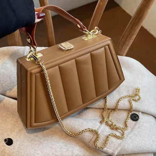 Luxury high-end design brand new fashion texture box casual chain single shoulder messenger bag