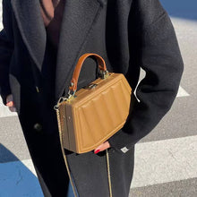 Load image into Gallery viewer, Luxury high-end design brand new fashion texture box casual chain single shoulder messenger bag