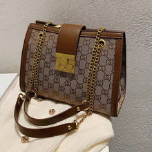 Load image into Gallery viewer, Luxury metal chain small square bag with metal buckle fashion all-match shoulder bag