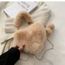 Load image into Gallery viewer, Luxury new plush niche chain shoulder messenger fashion plush bag