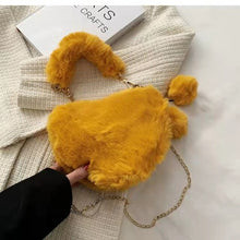 Load image into Gallery viewer, Luxury new plush niche chain shoulder messenger fashion plush bag
