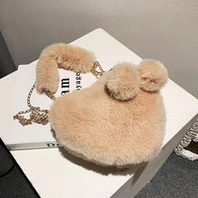 Load image into Gallery viewer, Luxury new plush niche chain shoulder messenger fashion plush bag