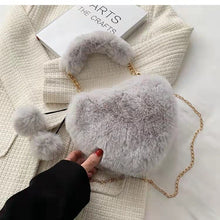 Load image into Gallery viewer, Luxury new plush niche chain shoulder messenger fashion plush bag