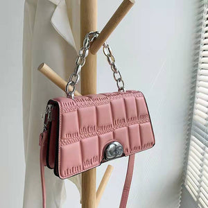 Luxury rhombus handbags niche design chain one shoulder portable messenger small square bag wallet