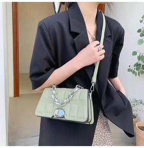 Luxury rhombus handbags niche design chain one shoulder portable messenger small square bag wallet