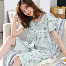 Load image into Gallery viewer, M-4XL Cotton Women Pajamas Sets Plaid Print Girls Sleepwear Women&#39;s Pijamas Suit Home Clothes Larger Pyjama Femme