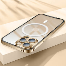 Load image into Gallery viewer, Magnetic Magsafe case For iphone 14 13 12 11 Pro Max Metal lens aluminium alloy Glass frosted protective ultra-thin cover