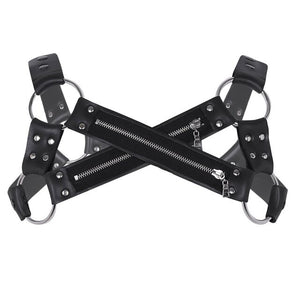 Male Leather Harness for Mens Adjustable Bondage Clubwear Gay Shoulder Body Chest Muscle Harness Belt Straps Punk Rave Costumes