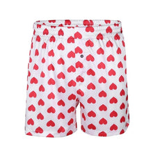 Load image into Gallery viewer, Man&#39;s Underwear Sexy Love Heart Print Soft Boxers Underpants Gay Casual Shorts Beach Wear Lightweight Loose Lounge Short Pants