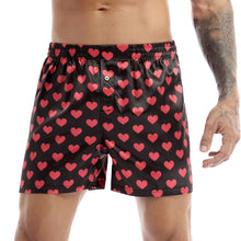 Load image into Gallery viewer, Man&#39;s Underwear Sexy Love Heart Print Soft Boxers Underpants Gay Casual Shorts Beach Wear Lightweight Loose Lounge Short Pants
