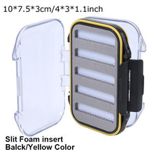Load image into Gallery viewer, Maximumcatch 4Sizes Slit Foam&amp;Easy-Grip Foam Fly Fishing Box Double Side Waterproof Plastic Tackle Box Transparent Fly Box