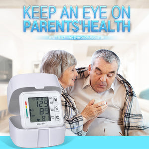 Medical Equipment LCD Automatic Digital Wrist Blood Pressure Monitor Bp Tonometer Sphygmomanometer Tensiometer Tansiyon Aleti