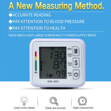 Load image into Gallery viewer, Medical Equipment LCD Automatic Digital Wrist Blood Pressure Monitor Bp Tonometer Sphygmomanometer Tensiometer Tansiyon Aleti